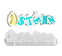 Générique Forme in silicone per Pasqua | per lettere di coniglio per artigianato,Stampo per gesso, per decorazione pasqua, accento casa, ornamento gesso, arte, resina, famiglia, amici, festa