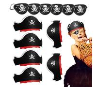 Générique Forniture per feste a tema pirata,Kit cosplay forniture pirata di Halloween - Halloween Pirate Party favorisce il costume per adulti