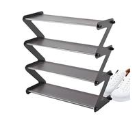 Générique Four Tier Small Kicks Rack, Stackable Shoe Organizer, Sturdy Narrow Sneaker Shelf, Waterproof Design, Space Saving, (18,9 x 7,48 x 18,11 inch), Perfect for Closet Entryway Hallway