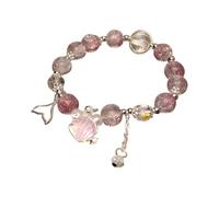 Générique Frasi Bracciale Bracciale Elastico Regular Adatto Per Le Donne Compleanno Delicato Lightweight Wrist Bracciale Gioielli Con Naturale Placcato Mm Anelli, A, Acciaio inossidabile, Nessuna