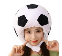 Générique Funny Plush Headgear, Calcio Ball Party Hat, 11.81 Inches Cushioned Plush Cap with Comfortable Fit, Costume Accessory with Vibrant Look, Festive Headgear for Cosplay and Holiday Events