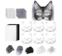 Générique Furry, Face Cover, Animal Costume with Eye Meshes, Soft Plush Material, Breathable Comfortable Fit, Size Design, Boys Girls Adult, Perfect Theater, Family Crafts, Christmas