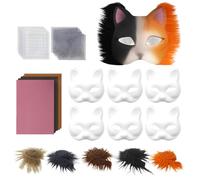 Générique Furry, Face Cover, Animal Costume with Eye Meshes, Soft Plush Material, Breathable Comfortable Fit, Size Design, Boys Girls Adult, Perfect Theater, Family Crafts, Christmas