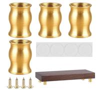 Générique Gambe per mobili | 4 gambe per divano, gambe per mobili resistenti per l'uso di comodino, armadio, divano, sedia da cucina, letto, cassettiera e