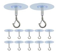 Générique Ganci da soffitto da incollare, ganci da soffitto appiccicosi - 12 grucce per carillon eolico, ganci per occhi appiccicosi per appendere luci, lanterna a campanelli eolici