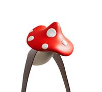 Générique Gancio a fungo - Decorazione da parete a fungo, gancio senza foratura, in resina per asciugamani chiavi borse abbigliamento | Supporto da parete rosso stile per camera da cucina