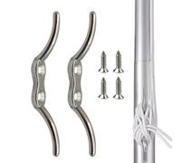 Générique Gancio per ormeggio per da barca, 2 pezzi, in acciaio inossidabile, di qualità marina, gancio di fissaggio con vite, per barca, kayak, canoa, barca a vela, ponte lago