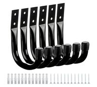 Générique Garage Hooks Wall Mount - Set Of 6 Heavy Duty Storage Rack | Wall-Mounted Organizer For Garden Tools, Ladders, Bikes, Sci | Garage Storage Hooks With Screws Hook Set For Garden Lawn Tools