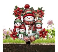 Générique Garden Ornaments - Metal Garden Ornaments | 2D Acrylic Christmas Decorative Yard Plug | Christmas 2D Acrylic Yard Plug Decor | Hand Painted Outdoor Decorative Tool for Patio, Lawn, Maiale