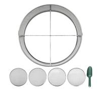 Générique Garden Soil Sifter - Soil Sieve for Gravel Sawdust Vermicompost | Easy Install Quick-Release Stainless Steel Garden Sieve Grass Cat Litter Compost Debris