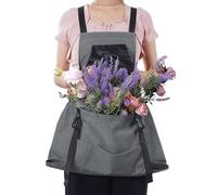 Générique Gardening Apron, Farm Work Clothing, Crossover Back Design, Ampia Capacity Pockets, 23,62 x 19,69 x 7,87 Inches Quality And Cofortable, Ideal For Fruit Picking and Outdoor Yard Work, grigio