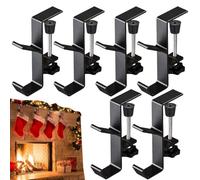 Générique Garland Hanger, Stocking Mantle Holders, 4,33 x 1,77 x 0,79 Inches Adjustable Garland Hooks, Sturdy Christmas Fireplace Decor for Winter Holiday Accessories, Easy to Install and Remove