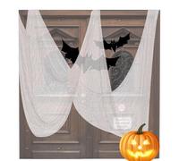 Générique Garza spaventosa,Tessuto di garza spaventoso da 29,9 x 72 pollici - Decorazione di Halloween, Tessuto spaventoso per le case infestate di guide per scale partito tende di Halloween