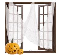 Générique Garza spaventosa,Tessuto spaventoso da 29,9 x 72 pollici - Decorazione di Halloween - Tessuto per le case infestate di guide per scale partito di tende di Halloween