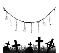 Générique Ghirlanda di Halloween 2 m teschio realistico e spaventoso