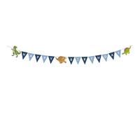 Generique - Ghirlanda Happy Birthday Grandi Dinosauri Blu 180 cm