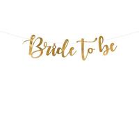Generique - Ghirlanda in Cartone Bride to be Oro Metallizzato 80 x 19 cm