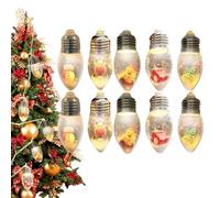 Générique Ghirlanda luminosa di Natale su batterie | lampada da giardino con lampadine a globo nevoso - decorazione per feste in giardino, finestra interna esterna recinzione patio matrimonio