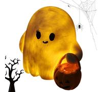Générique Ghost | Cute Ghostt Reading Book Lamp | Touch Control Silicone Ricaricabile Pumpkin NightLight | for Bedside Lamps Gift Children Women Teen Girls