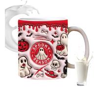Générique Ghost Halloween Mug - Cuffy Coffee Cup con illustrazioni fantasma, consumo versatile per eventi di Halloween | per servire il succo, il whisky