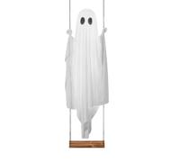 Générique Ghost Swing Decor Light Up LED Scary Battery Powered | Materiale di abbigliamento con luci LED a batteria, 105 cm scary swinging ghost decor, perfetto per feste di Halloween