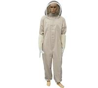 Générique Giacca da apicoltura - Guanti da apicoltura | Costume da | Professionale - Tuta protettiva per api, tuta spaziale spessa in un unico pezzo in albicocca, spaziale