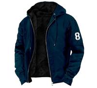 Générique Giacca da uomo Medieval Vichingo Caldo Cappotto interno in Pile Giubbotto Rinascimento Cappuccio Rimovibile Anorak Spessa Inverno Felpa Fodera Sherpa Zip Cappotto Stile Celtic Medieval