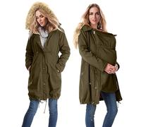 Générique Giacca invernale da donna incinta - Cappotto mezza stagione oversize donna Bonobo Cappotti con cappuccio Giacca tinta unita con due tasche Cappotto per il tempo libero all'aperto Giacche, Jn