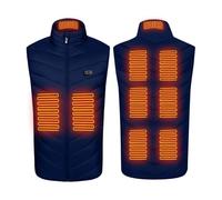 Générique Giacca termica da uomo con 7 zone di riscaldamento regolabili, gilet riscaldante, per donne e uomini, piumino senza maniche, invernale, giacca di grandi dimensioni, A-blu, XXXXL