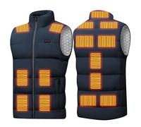 Générique Gilet da donna senza maniche, invernale, sciolto, riscaldante, unisex, abbigliamento caldo leggero, usb, riscaldante, giacca a tre quindici zone regolabile, a batteria non inclusa, blu, L