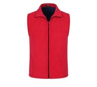 Générique Gilet in pile da uomo rosso alla moda e comodo Warm Full Zip Vest Fleece Vest Warm Vest Gilet Uomo Cashmere, Rosa, XL