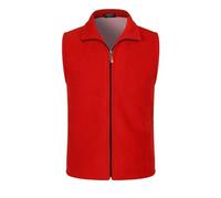 Générique Gilet in pile da uomo rosso alla moda e comodo Warm Full Zip Vest Fleece Vest Warm Vest Gilet Uomo Cashmere, rosso, XXXXL
