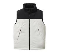Générique Gilet Uomo Inverno Senza Puffer Gilet Trapuntato Sleeveless Jacket Outwear Winter Outdoor Warm Puffy Water Gilet Uomo Senza Inverno, bianco, XXL