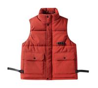 Générique Gilet Uomo Senza Costume Bianco Puffer Gilet Trapuntato Sleeveless Jacket Outwear Winter Outdoor Warm Puffy Water Paris Germain Uomo Giacca, rosso, 6X-Large