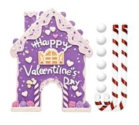 Générique Gingerbread Golf Game Set | Valentine's Day Holiday Putting Toys | Family Game with Candy Cane Club and Balls | for Indoor Home Living Room Holiday Birthday Party Night