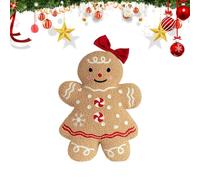 Générique Gingerbread peluche - Cuscini | Ornamento invernale gatto per letto | Decorazione natalizia festiva | Auto Kick Room Disqueur auto divano | Accento casa