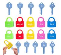 Générique Giocattoli di blocco chiave di apprendimento | Kids Matching Locks Gioco Toy with Keys Numbers - Baby Sensory Fine Motor Skills Development Toys, Regali per ragazzi e ragazze