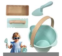 Générique Giocattoli di Sabbia, Giocattoli da Spiaggia di Viaggio - Secchio di Sabbia e pale per | Secchielli di Pala per Pale di per Strumenti Vassoio con Borsa a Maglia per Esterno