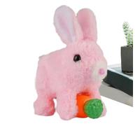Générique Giocattoli interattivi a forma di - Robot educativo in peluche con bocca e movimenti che tremano in peluche con costruzione durevole, animale robotico, coniglietti che camminano per