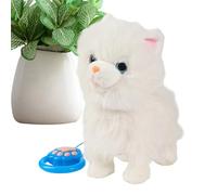 Générique Giocattolo cane in peluche a piedi elettrico, animale da compagnia, che mescola la coda e canta, giocattolo per passeggiare, regalo per Natale e compleanno