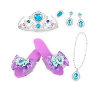 Générique Giocattolo di gioielli da principessa - Kit cosplay 5 pezzi colorati adatti ai materiali e sicuri, facile da indossare | Set di vestire da principessa per la ricreazione, annive