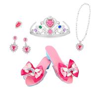 Générique Giocattolo di gioielli da principessa - Kit cosplay 5 pezzi colorati adatti ai materiali e sicuri, facile da indossare | Set di vestire da principessa per la ricreazione, annive