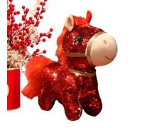 Générique Giocattolo di Peluche Cavallo | Bambole in Doudou con Paillette, da coccolare, 15 cm - Giocattolo di peluche 'Anno del Cavallo 2026 - per Capodanno Cinese Casa Scuola di Viaggio Auto