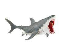 Générique Giocattolo Figura Di Squalo - 15,6 X 8,5 X 5,5 Cm, Modello Animale Realistico, Squalo Da Tavolo A Bocca Mobile in PVC per Ragazzi Ragazze Gioco Educativo, Apprendimento degli Animali