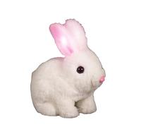 Générique Giocattolo giocattolo interattivo | Electronic Simulated Rabbit Plush Figure | ABS Hopping Robotic Animal with Jumping Motion Twitching Nose Wiggling Ears Realistic Bunny Doll for Kids Gift