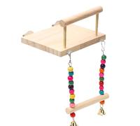 Générique Giocattolo Parrocchetto - Altalena Posatoio in Legno Naturale Gabbia | Accessorio Gabbia Canarino Calopsitte | Altalena attività Naturale per Piccoli Medii