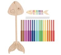 Générique Gioco assortito in legno, Giocattoli di selezione dei colori per tutti-piccoli, bastone abbinato i colori per - Giocattolo di sviluppo del legno naturale per Natale, Pasqua, Giorno del