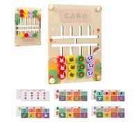 Générique Gioco di Forma, Giocattoli di apprendimento dei Colori - Cartoon Animal Logic Game Slide Puzzle Wooden - Educazione precoce Tri Sensory Toy Four Color Doppio Fallimento