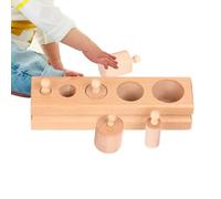 Générique Gioco di Ordinamento delle Forme - Giochi di Associazione di Forme Legno con Maniglie | di Costruzione in Legno con Cilindri a Pulsanti, per Scuola a Casa, Scuola Materna