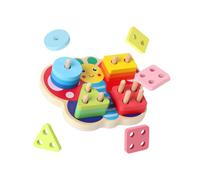 Générique Gioco di ordinamento di forme, gioco educativo in legno con capacità motorie - di costruzione apprendimento forme per ragazzi - regalo per bambini casa scuola di viaggio